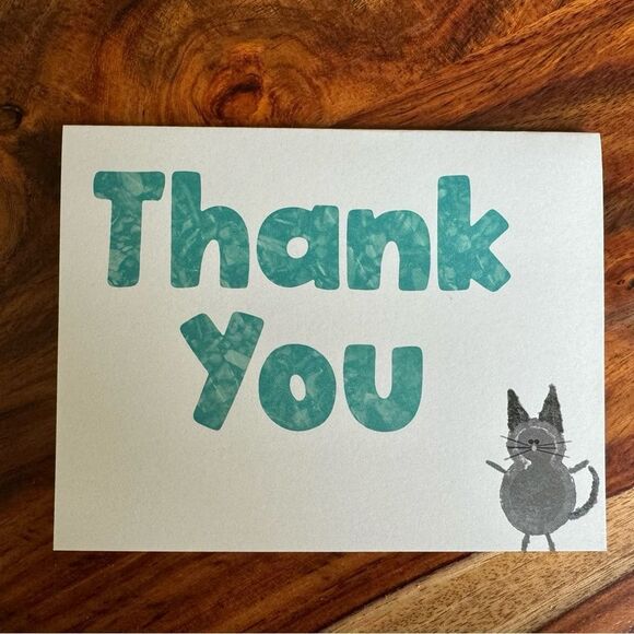 Greeting Cards Thank You Cards for Cat Lovers Gift 6 w/Envelopes Custom NEW - Picture 2 of 3